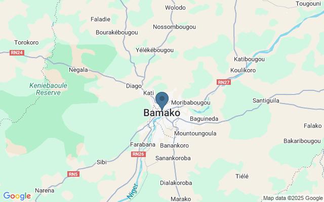 Kaart met locatie Markt in Bamako